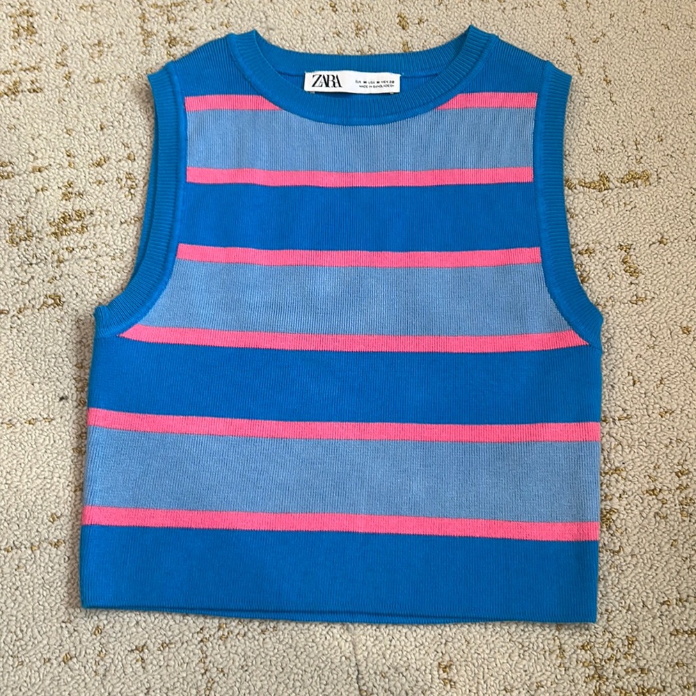 ZARA CROPPED SWEATER TANK